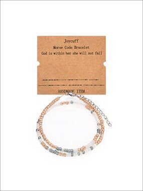Morse Code Bracelet Gifts for Women Mom Aunt Wife Adjustable Strand